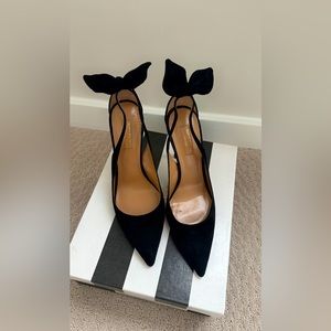 Aquazzura Bow tie 105mm Pumps. Slightly new. Worn twice.